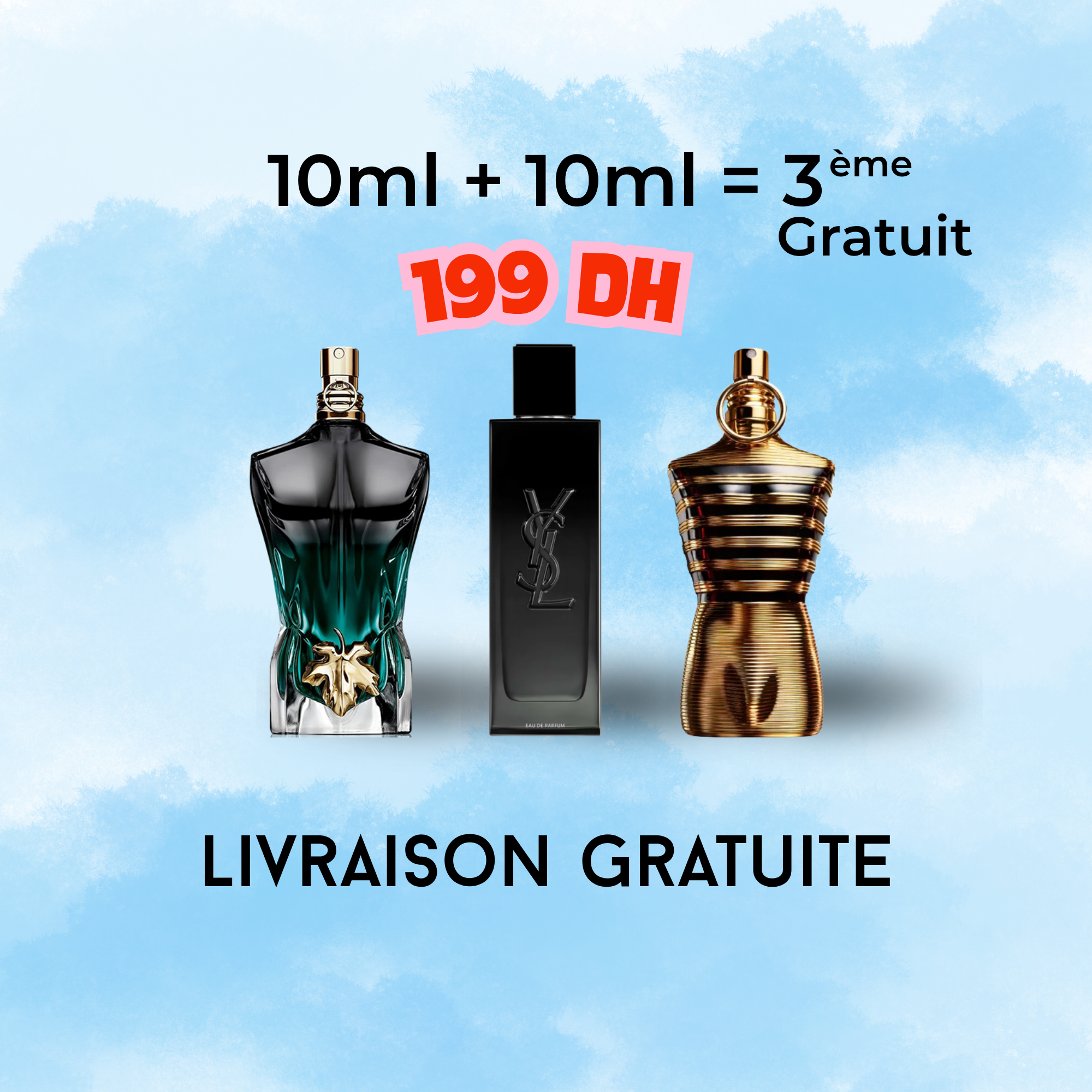Pack 10ml Le Beau Le Parfum + Y EDP + Light Blue
